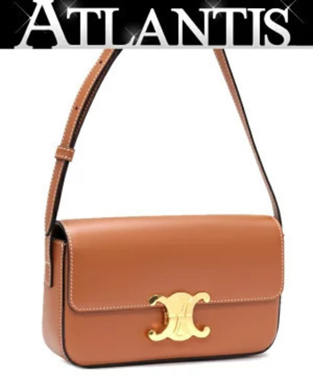 Celine Triomphe Hobo bag leather brown
